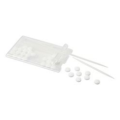 Mints and toothpicks in a rectangular case