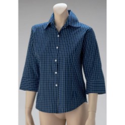 Chicer Ladies Blouses Block Check