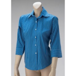 Chicer Ladies Blouses Block Check