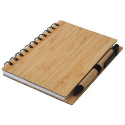 Wood Mid-Size Notebook & Pen