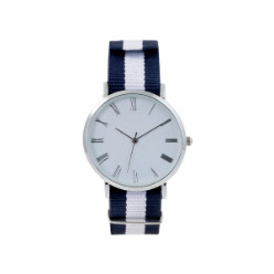 Nylon Watch-Silver Mid Size