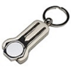 Golf T metal keyring