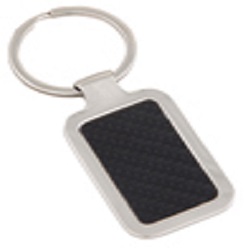 Leatherette metal key ring