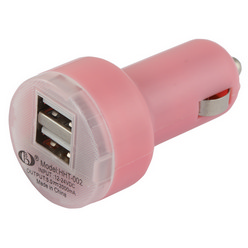Car lighter USB charger Pink