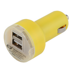 Car lighter USB charger Yellow
