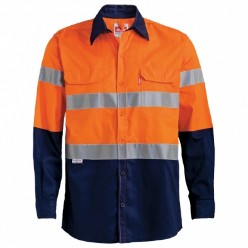 Vented Long Sleeve Reflective Work Shirt