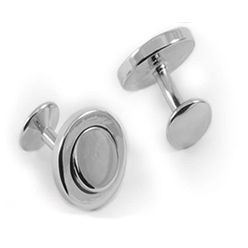 Round raised cufflinks