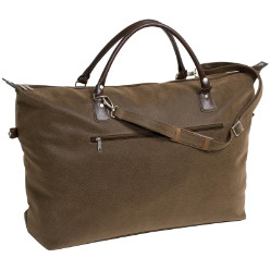 XL Brown Leatherette Designer Travel Bag