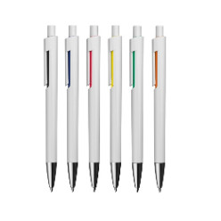 Modern White Plastic Ball Pen