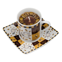 Coffee Scented Candle in a Re-usable Espresso Cup