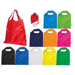 190T polyester shopping bag with carry straps