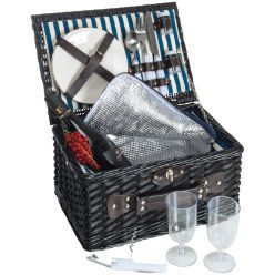 Wicker picnic basket for 2