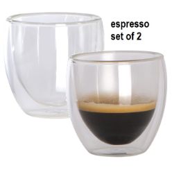 Double walled galss espresso cups