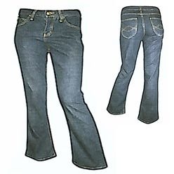 Ladies Indigo Stretch Denim Jeans