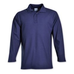 Long Sleeve Pique Knit Polo