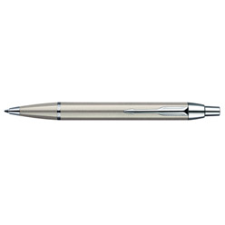 Parker IM Stainless Steel Chrome Trim BALLPEN Med Nib-Blk Ink