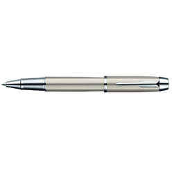 Parker IM Stainless Steel Chrome Trim ROLLERBALL Med Nib-Blk Ink