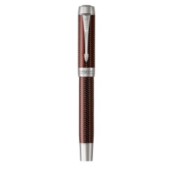 Parker Duofold Fountain Pen-Prestige Burgundy Chevron CT