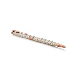 Parker Sonnet Slim Ballpoint Pen-Chiselled Silver PGT