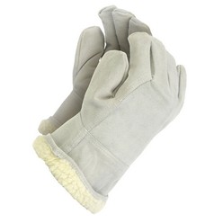 Freezer chrome leather gloves