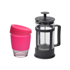 Kooshty single koffee set with black plunger