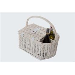 Wine picnic basket - white
