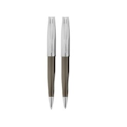 Push Button Metal Ball pen & Pencil Set, Refill, Black Ink Supplied in an Deluxe Box