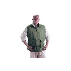 Sleeveless Game Ranger Bush Vest with stitch detail on Shoulders, Double Flap Pockets Padded Or Unpadded
