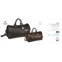genuine leather, black with silver trims, brown with gold trims, The Gary Player Leather Overnight Bag is a wonderful item for sportspersons and recreational players who prefer going on ahead for work post a game session, or attend regular tournaments that require stayovers. This spacious genuine leather bag has ample space to accomodate all your essentials for a game or tourney. It is stylishly designed with silver or gold trims and an adjustable or removable shoulder strap. Brand your logo on ....