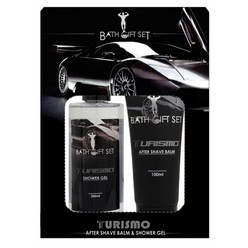 Includes: 215ml shower gel and 100ml after shave balm