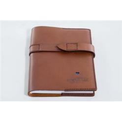 Genuine leather A6 cover with notebook