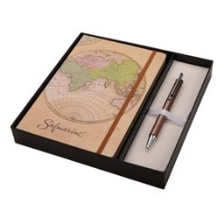 Vogue Gift Set NBK-6116/SET, Notebook/Pen in Gift Box, Brand on pen by laser engraving