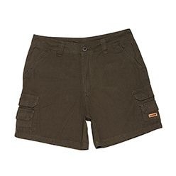100% cotton cargo shorts, back patch and riser label, cargo style pockets