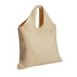 A Shopper bag with a loop handle that is eco friendly and made from a 100% cotton.