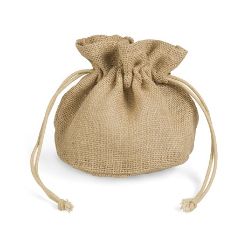 Unlaminated jute drawstring bag