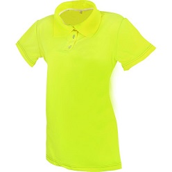 Ladies golf shirt made from moisture management fabric, 145g polyester birdseye