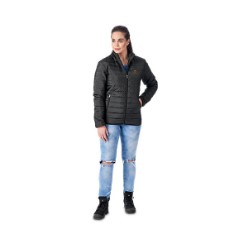 Fully padded quilted jacket, slanted zipped pockets, elasticated binding on bottom hem and sleeves, 100% polyester, 40D, 210T lining, Polyester wadding, Regular fit