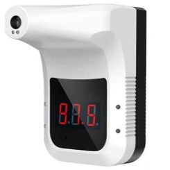 No contact infrared thermometer with USB Charging, digital display and TF card slot and automatic alarm