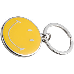 Happy smile metal key ring - packed in a black gift box