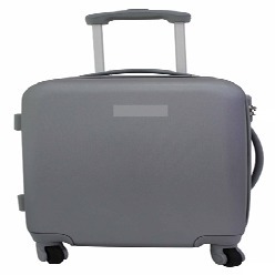 "20"" Luggage bag, side handle top handed and combination lock, with extended handle and 4 x rotatable wheels Material: ABS case, 210D lining and aluminium handle"