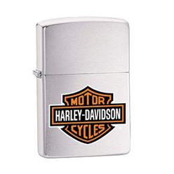 Harley Davidson zippo lighter with the zippo logo