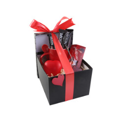 Includes: 1 x Heart Keyring, 1 x Heart Stressball, 1 x Heart Memo Clip, 1 x Whirl Mug & Spoon, 3 x Lindor Balls and 3 x Cappuccino Sachets