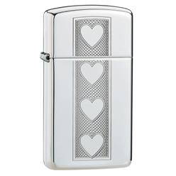 Zippo lighter with hearts