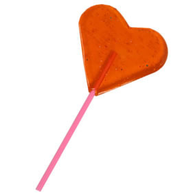 Heart shaped lolly sweet is a product that has a small pink narrow conical handle attached to it. The heart shaped lolly has a wrapper that wraps up the sweet, it can be found in all various colors. This heart shaped lolly is flat and of the measurement length 18.06cm, width 9.04, height 0.6, stickers are used for customizing, our minimum quantity order for this product is 500, like gum it keeps the mouth busy.