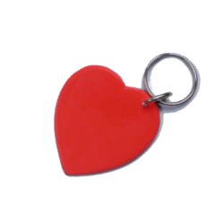 A Heart Shape Key ring that is available in various colours that can be customised with Printing with your logo and other methods.