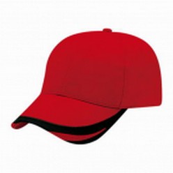 Heavy brushed cotton with V- Embroidery, 6 panel baseball cap, cotton twill, 4 needle stitch twill sweatband, pre-curved peak, self fabric velcro strap