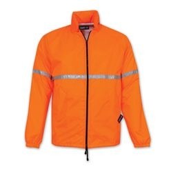 Water resistant nylon with towelling lining. Features: High quality inner towelling lining for warmth, High quality coated nylon, Chunky durable zip, Wash and Wear, Wind resistant, Water resistant, Matching caps, High visibility, Zip away hood with draw string., Flexible highly reflective tape for night visibility.