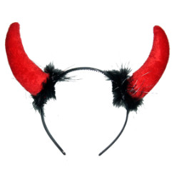 Red Horns Head Band