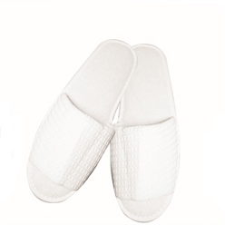 Hotel White disposable slippers with open toes