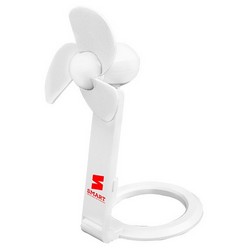 Funky promotional USB desk fan, includes a USB charging cable